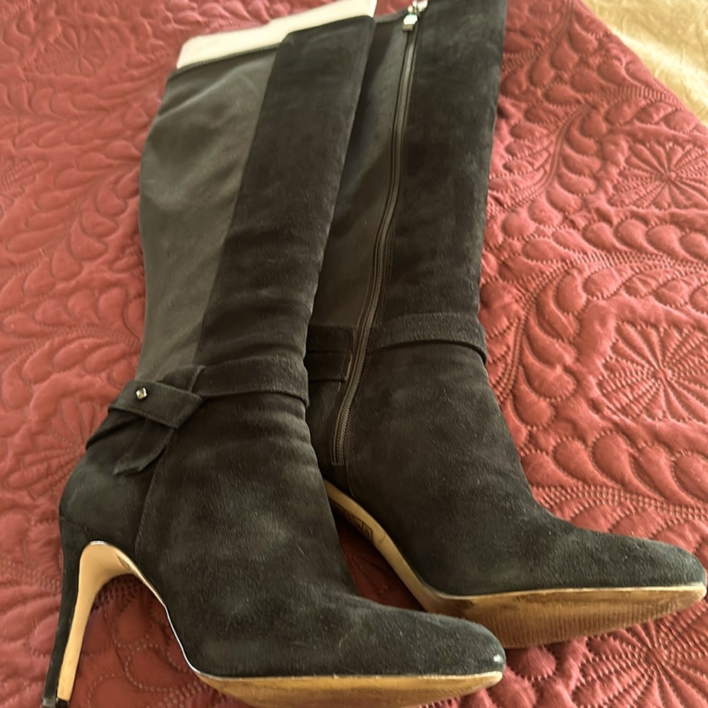 White House Black Market Black Suede Boots